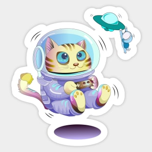 astronaut cat Sticker